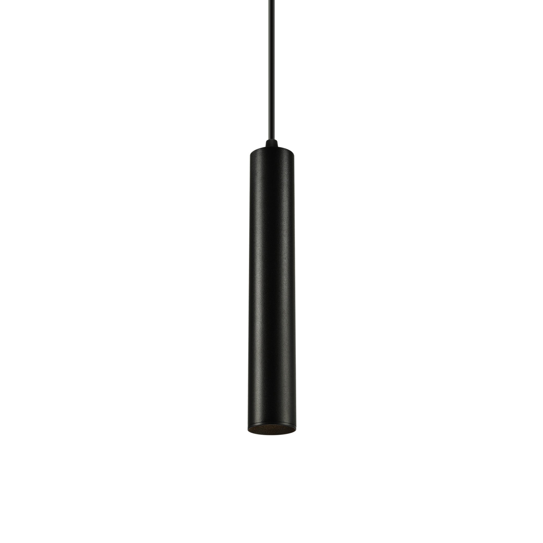 10W black cylindrical led pendant light