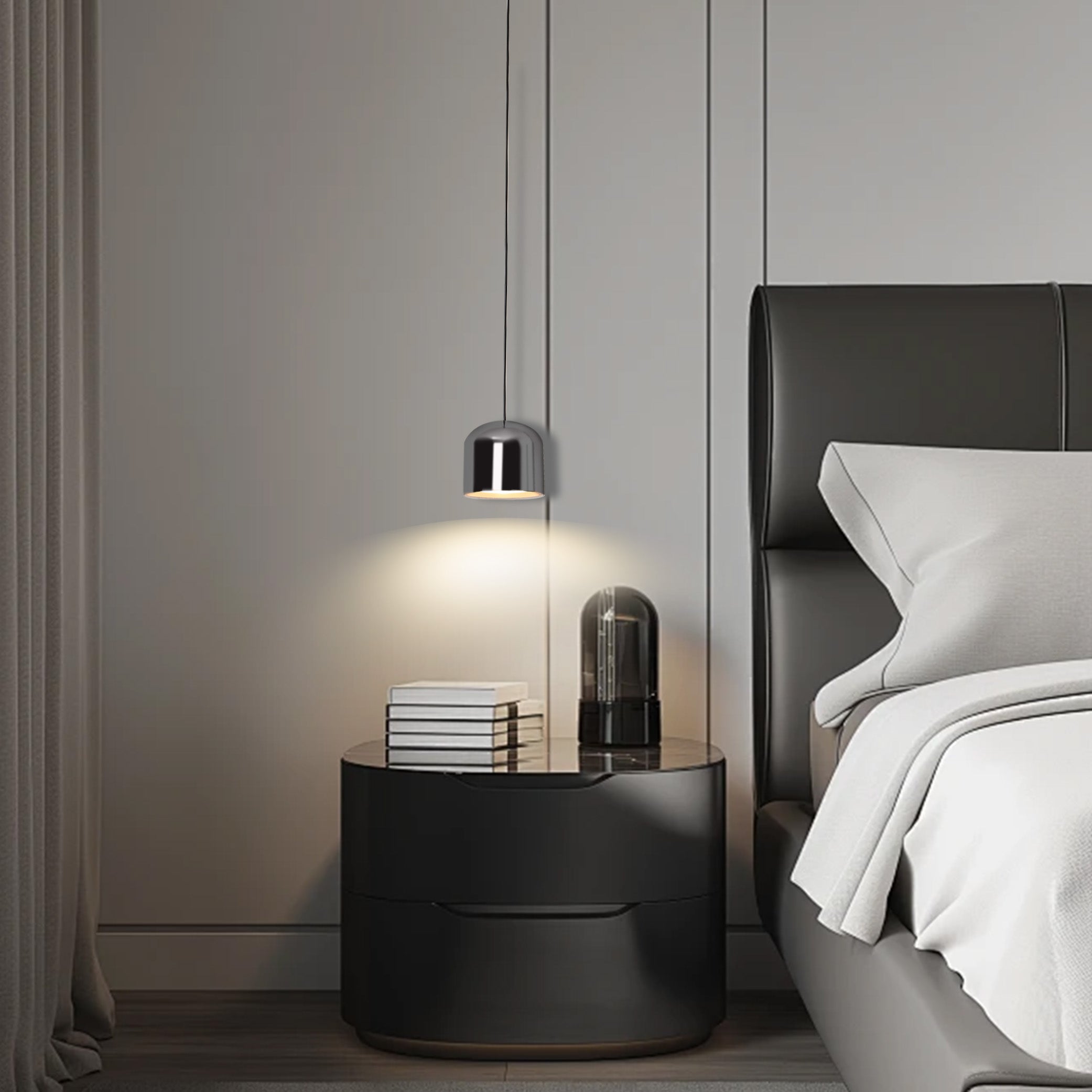Aluminium led modern Black mini pendant lights