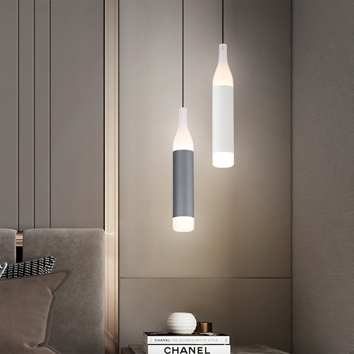 led bottle column hanging light
