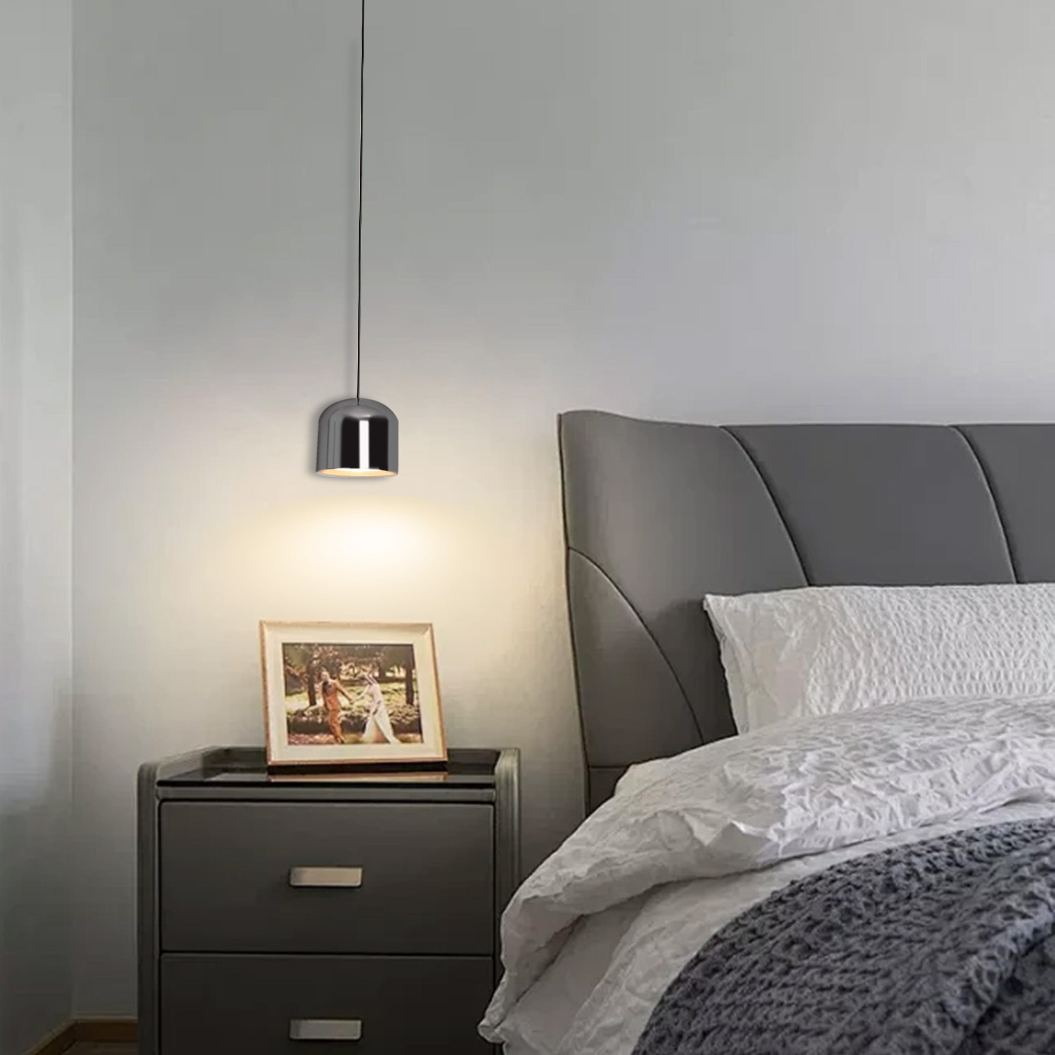 Aluminium led modern Black mini pendant lights
