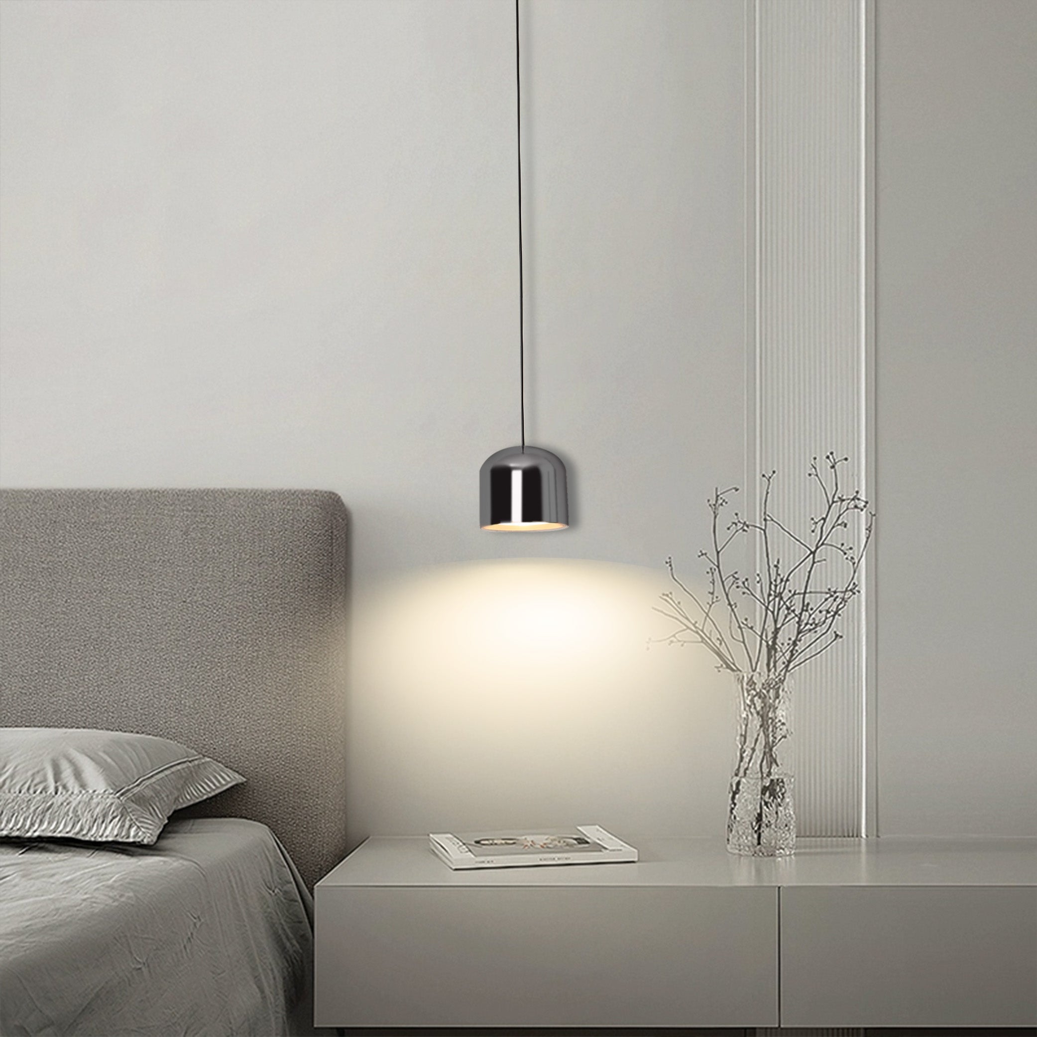 Aluminium led modern Black mini pendant lights