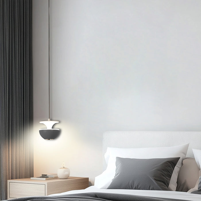 Art deco bedroom Gray mini pendant light