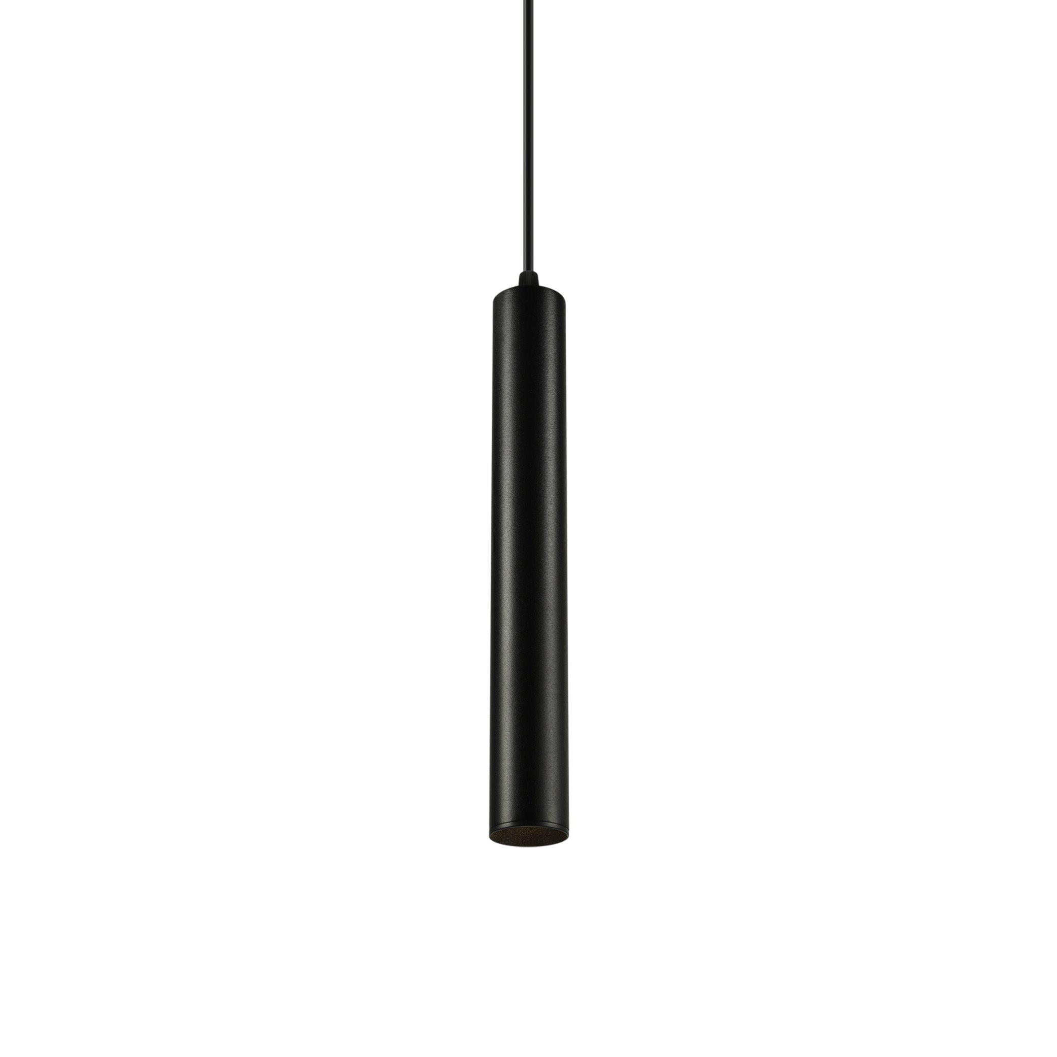 5W black cylindrical led pendant light