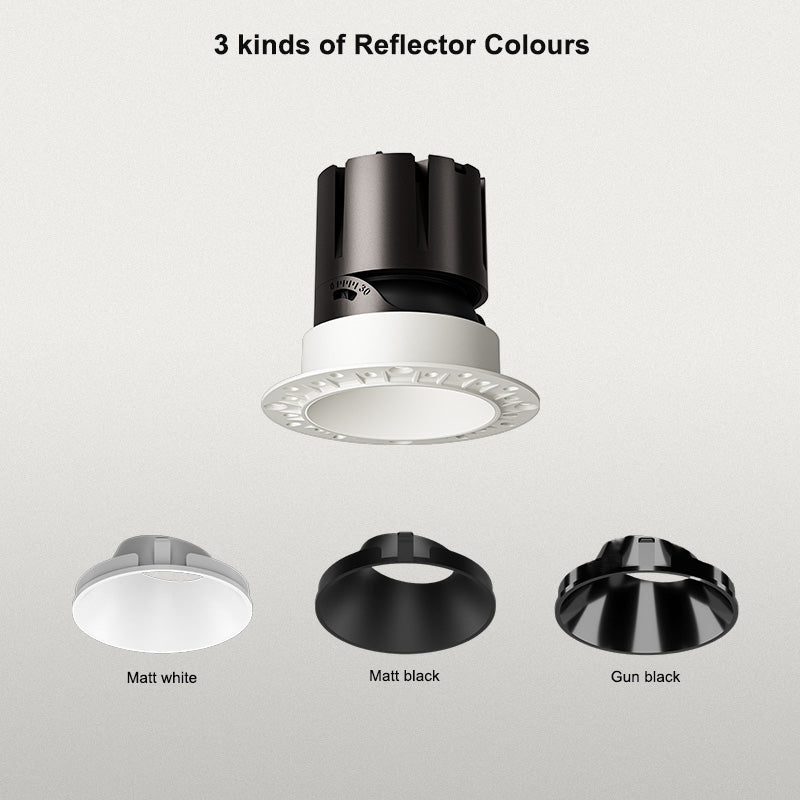 Anti Glare Trimless 3inch Adjustable IC Rated LED Pot Light 7W