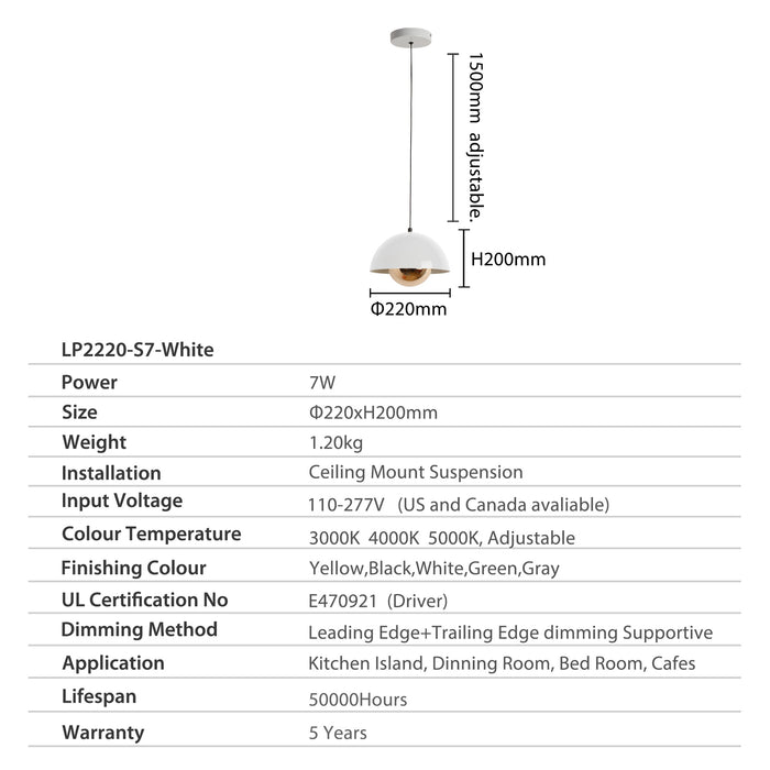 Artistic White island pendant light shades